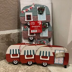 Red and Green Camper Ornaments